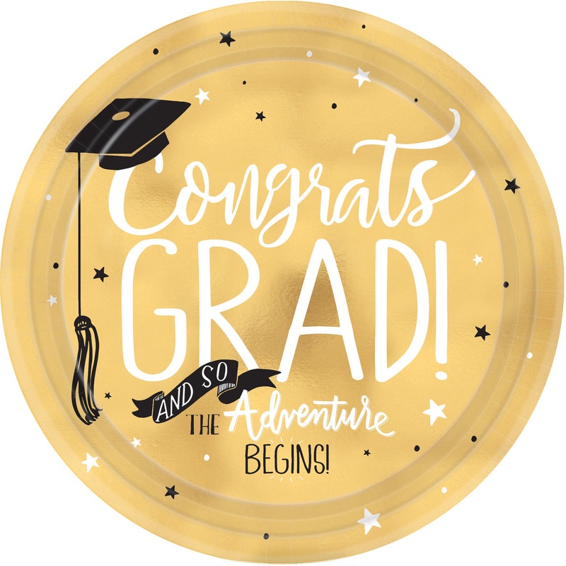 8 graduation paper plates 26.7cm
