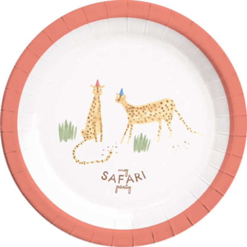 8 Happy Safari paper plates 23cm