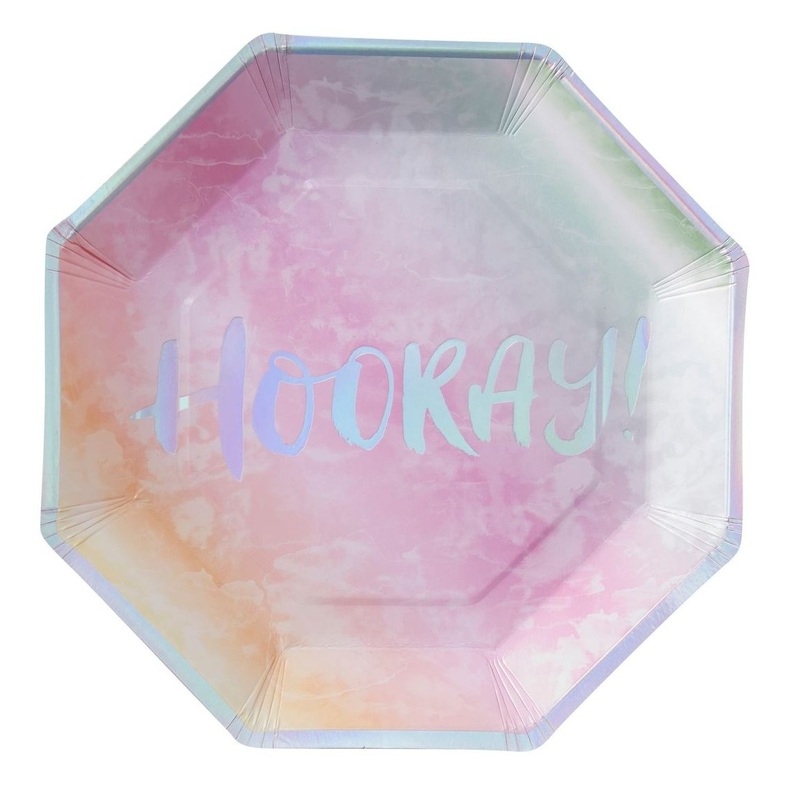 8 Perlshine paper plates 24.5cm