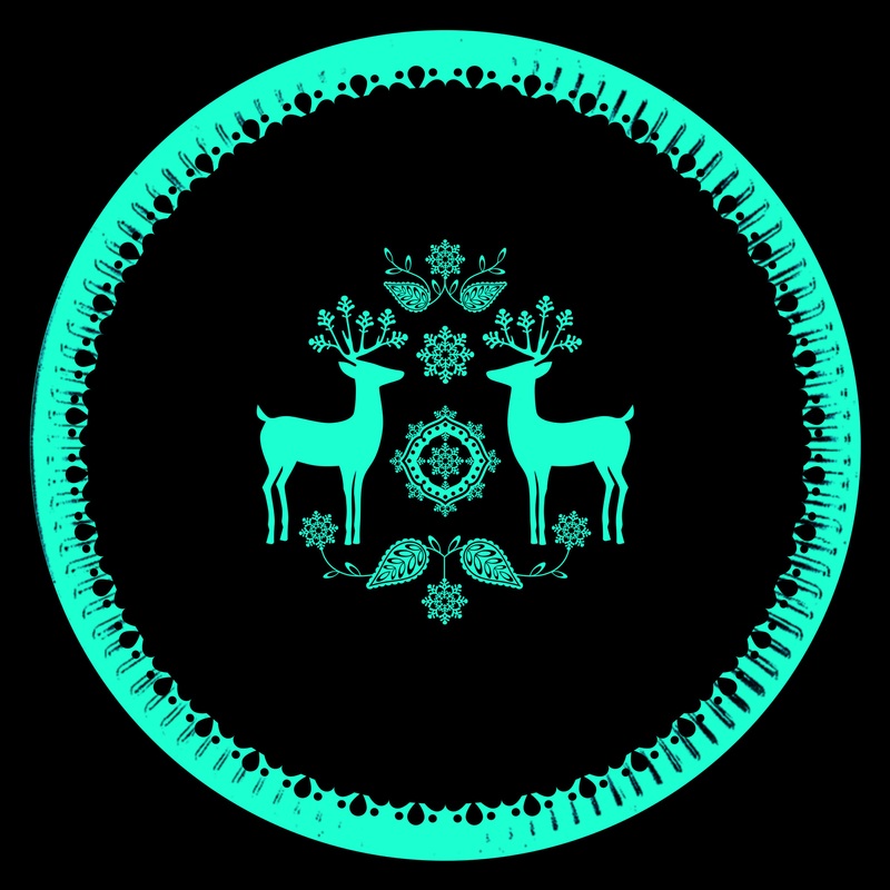 8 reindeer love paper plates 23cm