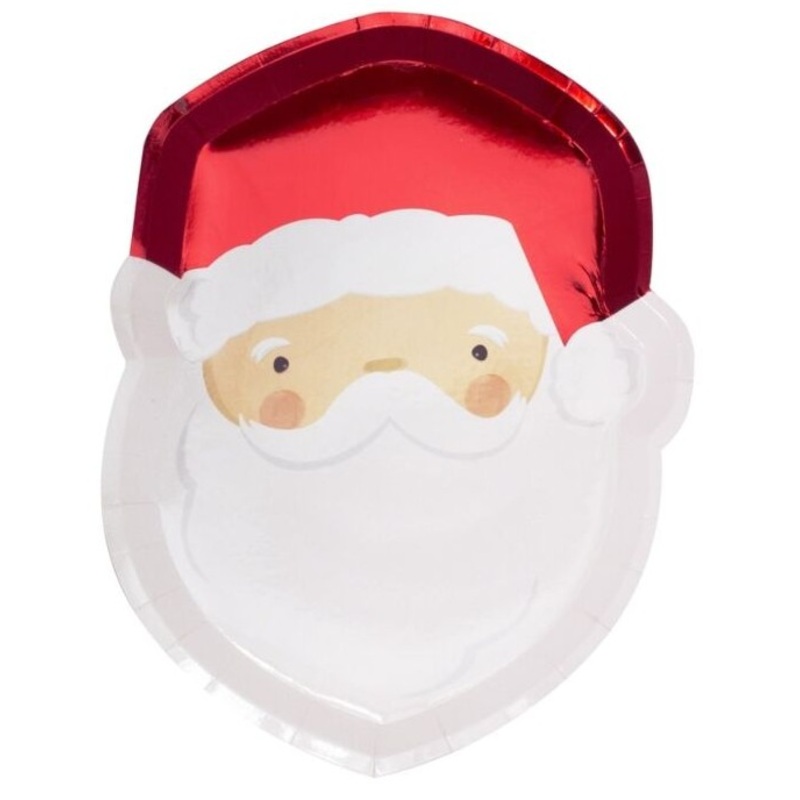8 Santas Cottage paper plates 30 x 23cm