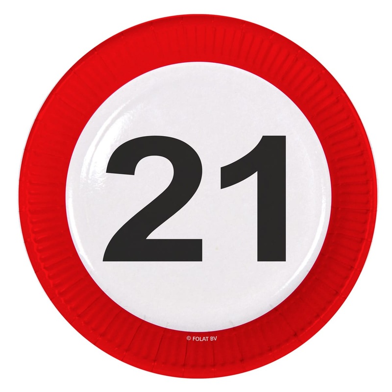 8 traffic sign 21 paper plates 23cm