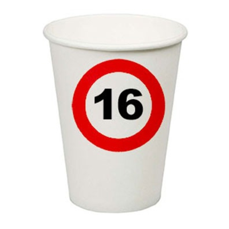 8th birthday paper cup 16th