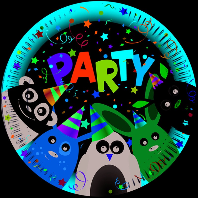 Animal party friends paper plate 23cm
