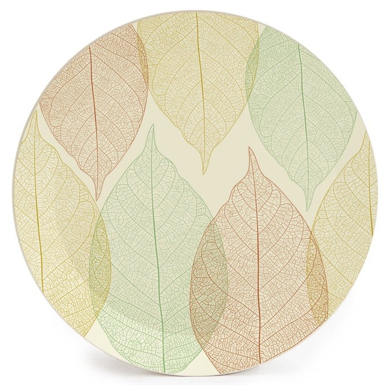 Bamboo plate leaves dance 20cm