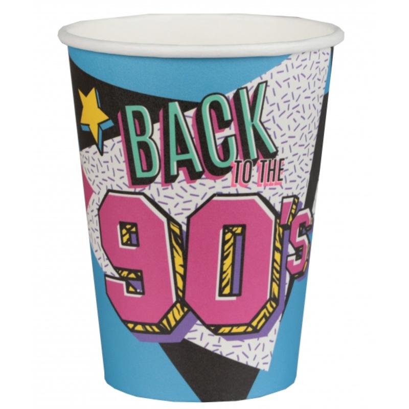 10 Back to the 90s paper cups 270ml
