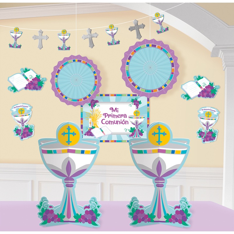 10-piece decoration set Mi Primera Comunin