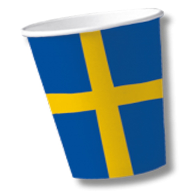 10 Sweden paper cups Lund 200ml