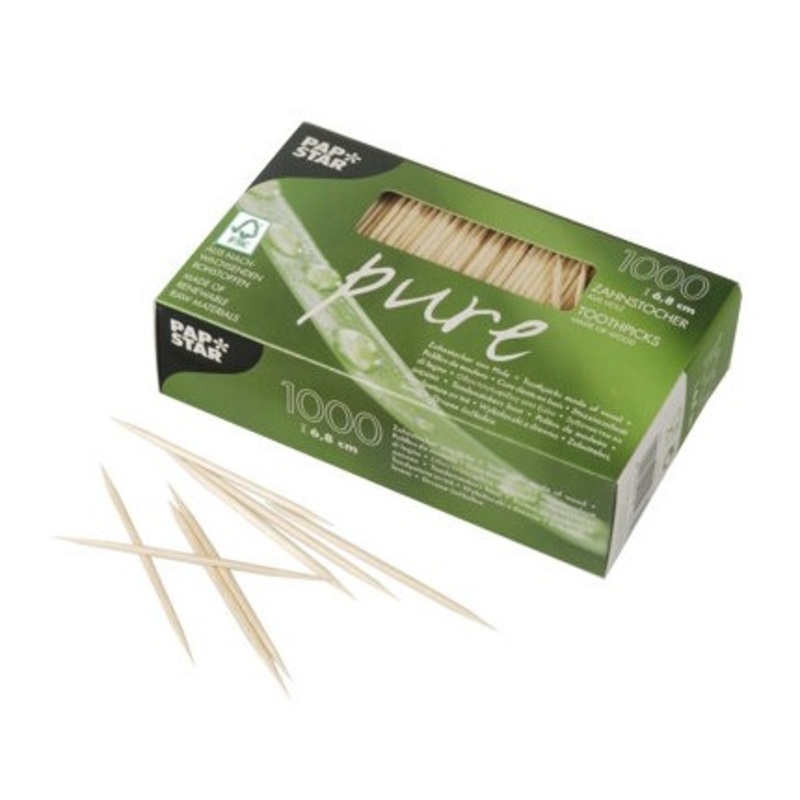1000 FSC wooden toothpick Fidelio 6.8cm