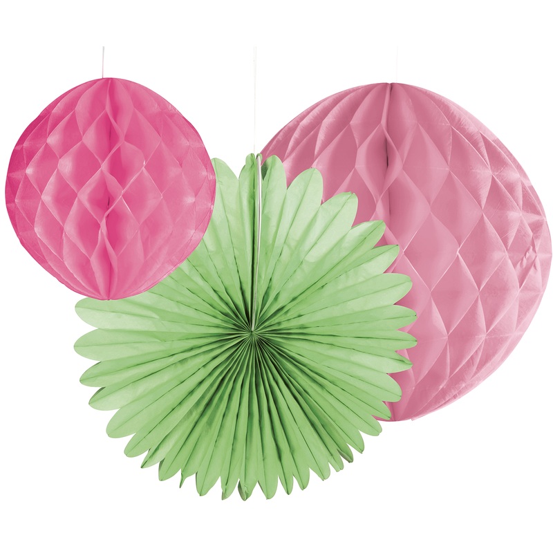 3-colored decoration set pastel summer 3-part
