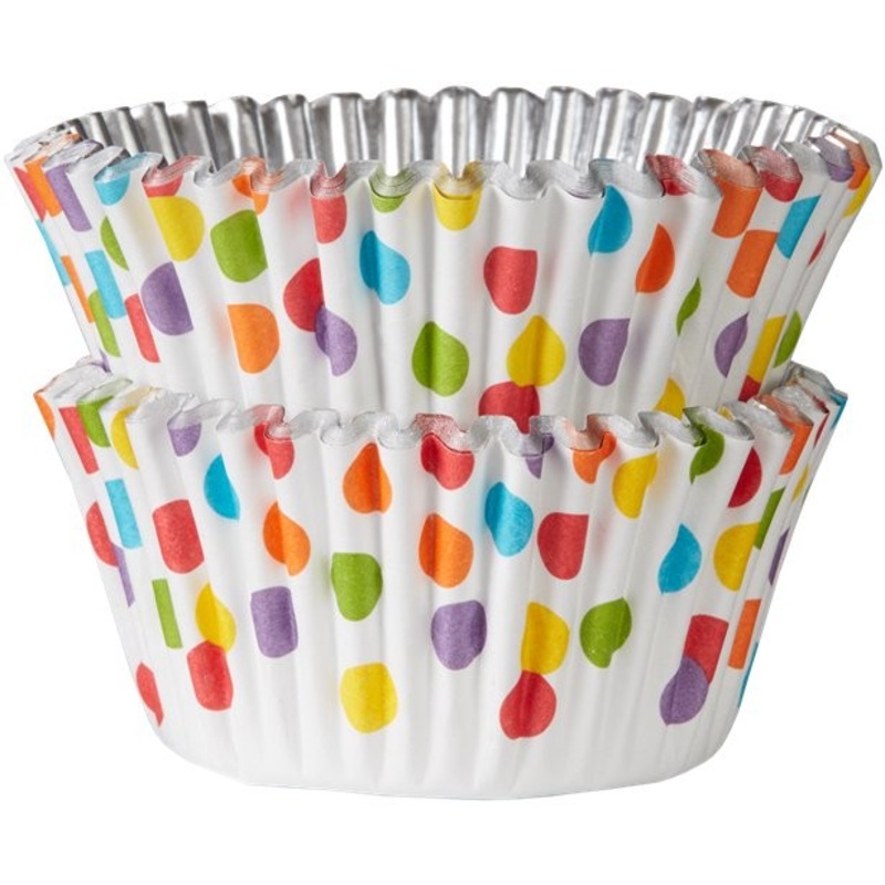 50 confetti muffin tins 5cm