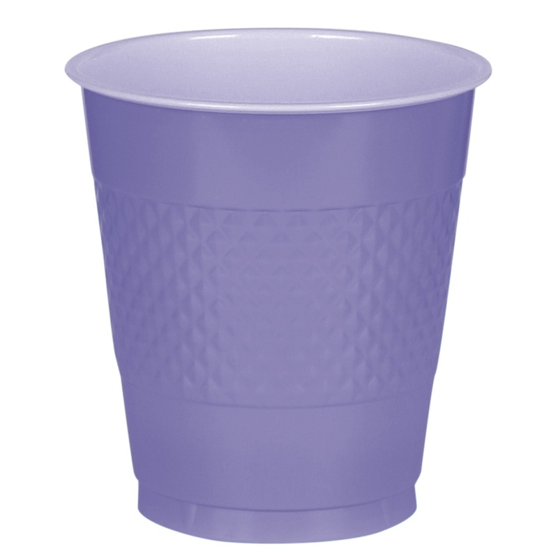 50 plastic cups Mila purple 473ml