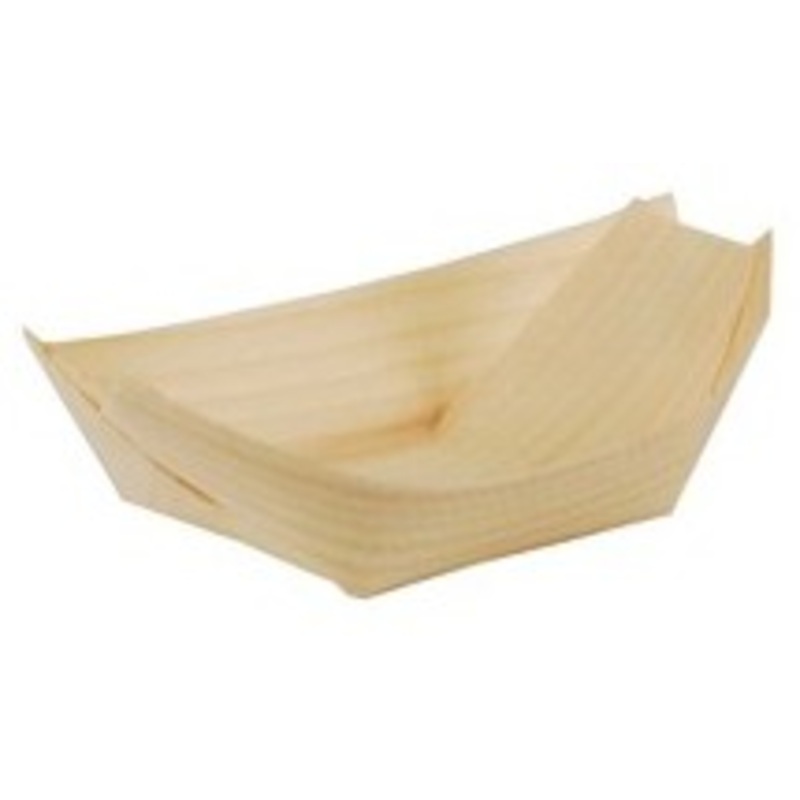 50 wooden finger food bowls boat 11 x 6.5cm