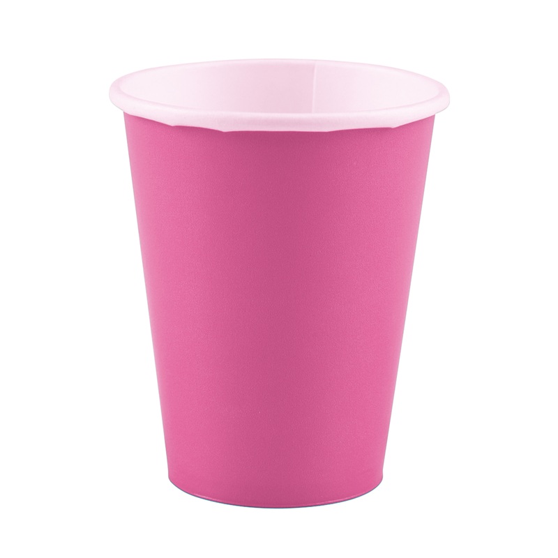 8 cups Mila pink 266ml