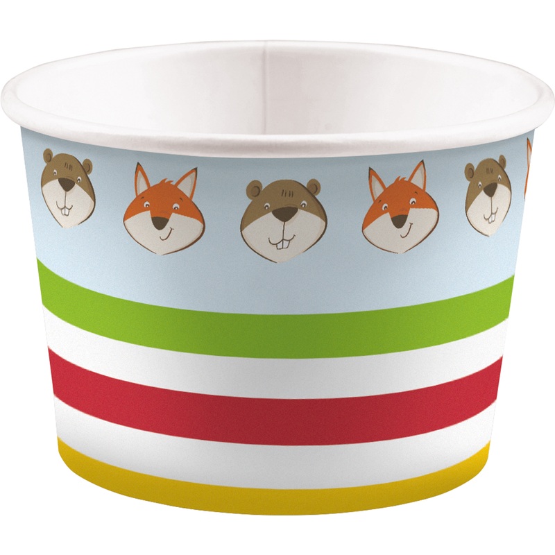 8 ice bowls animal ornament fox & beaver