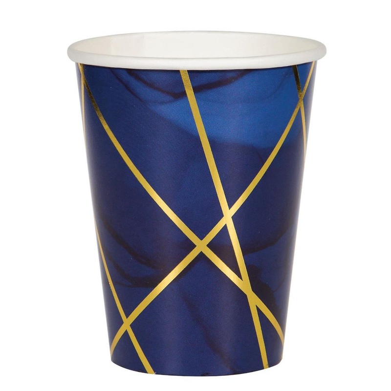 8 Luxurious Birthday paper cups 354ml