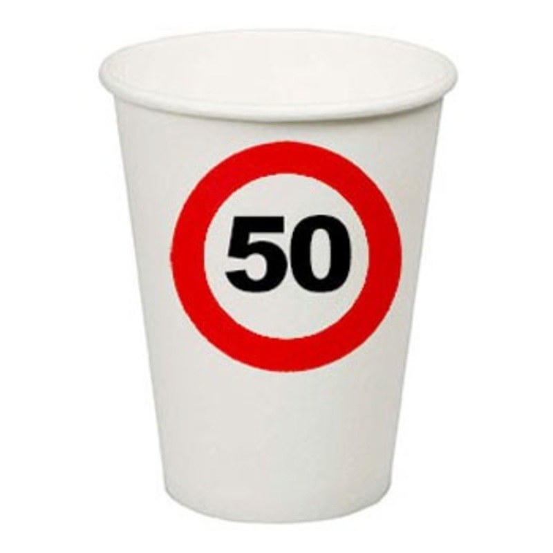8 paper cups 50th birthday