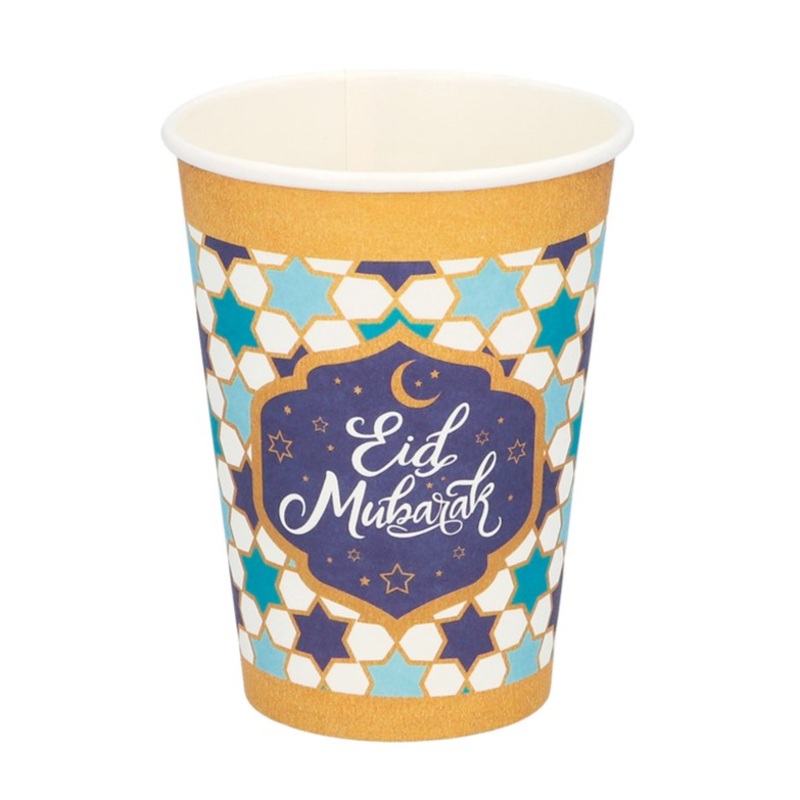 8 paper cups Happy Eid 210ml