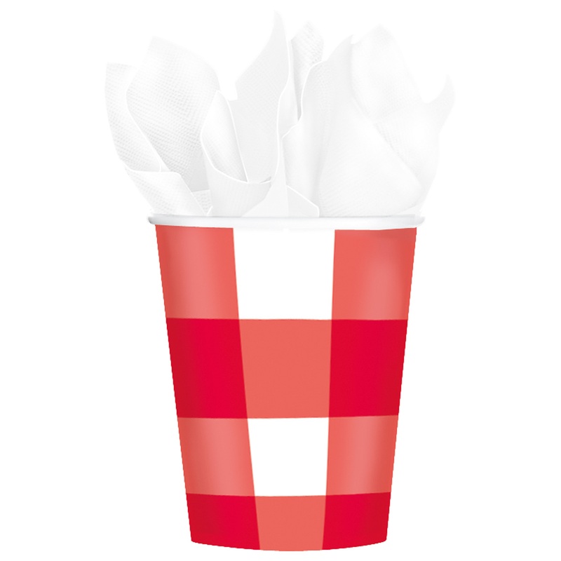8 picnic party paper cups 226ml