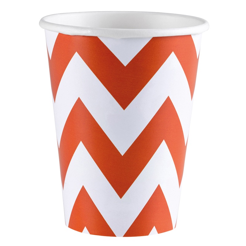 8 sweet pips paper cups orange