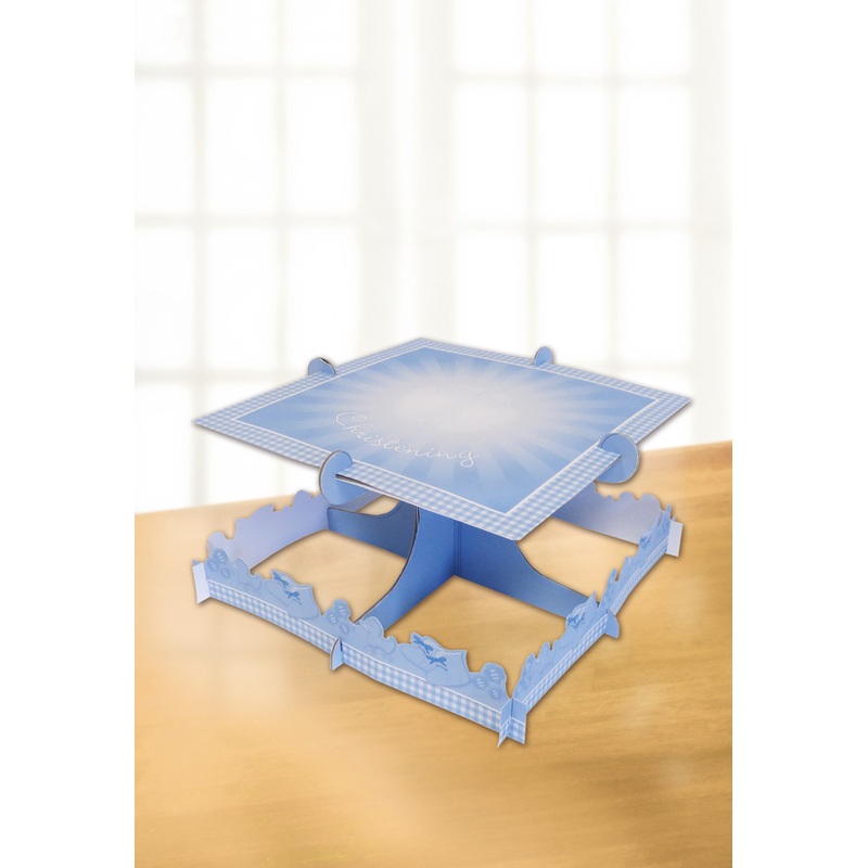 Blue Baptism Blessing Cake Stand