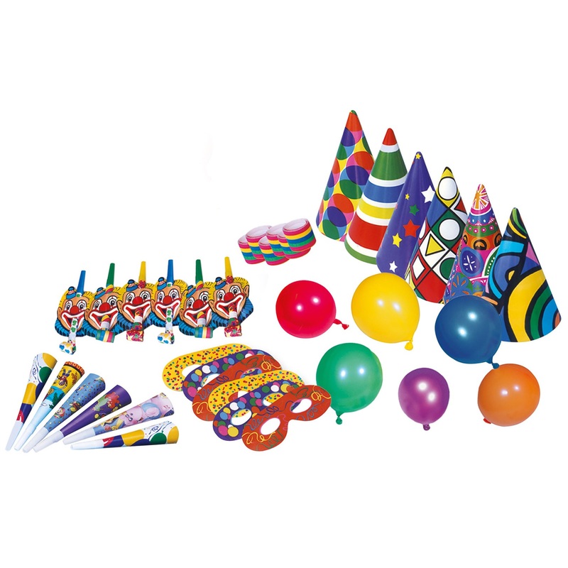 Carnival clown party set 36 pieces