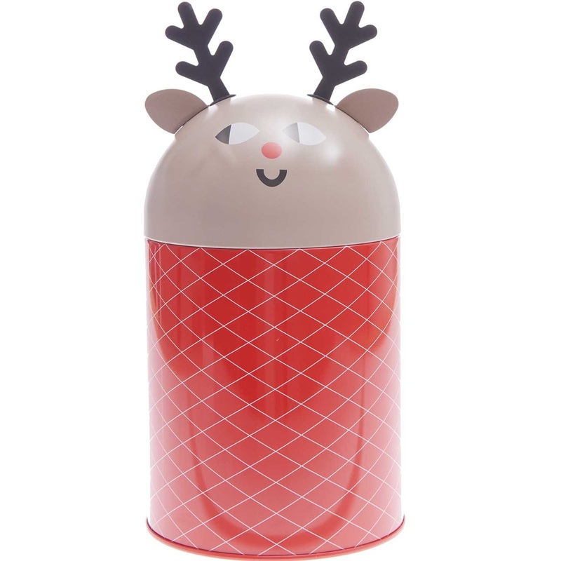 Cute reindeer cookie jar 12 x 20.5cm