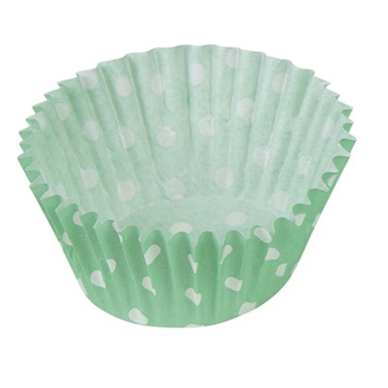 Dots fun green muffin molds 25 pack