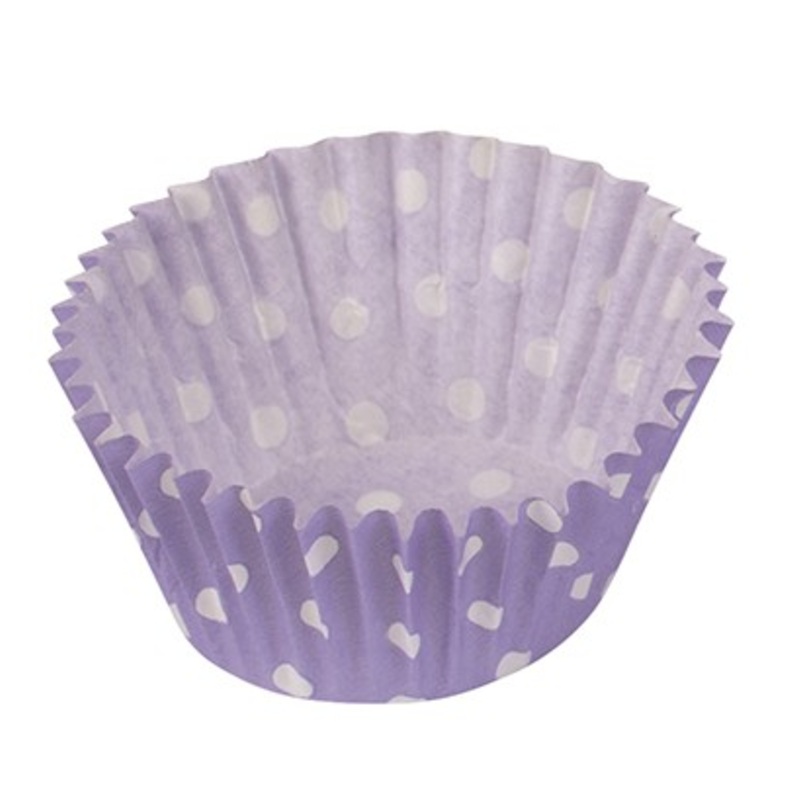 Dots fun purple muffin molds 25 pack