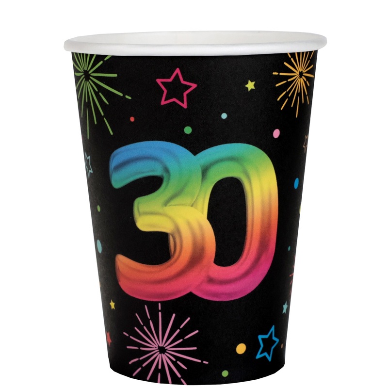 Number 30 Festicolor paper cups 270ml