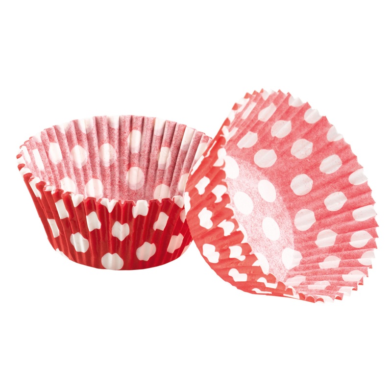 Ready For Summer Muffin Pan Red Dotted 48 Pieces