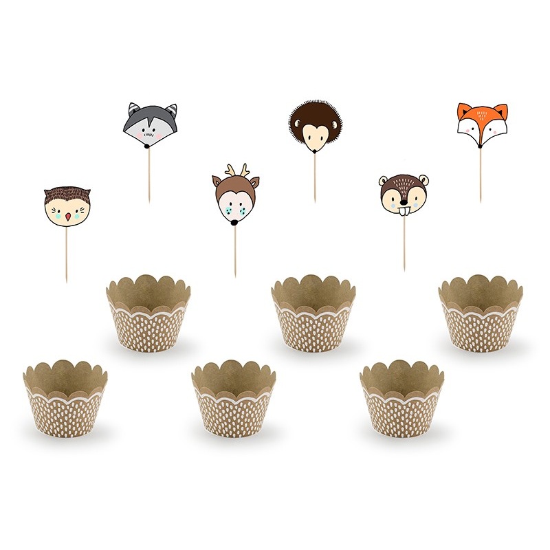 Woodland Cupcake Set 12 pieces