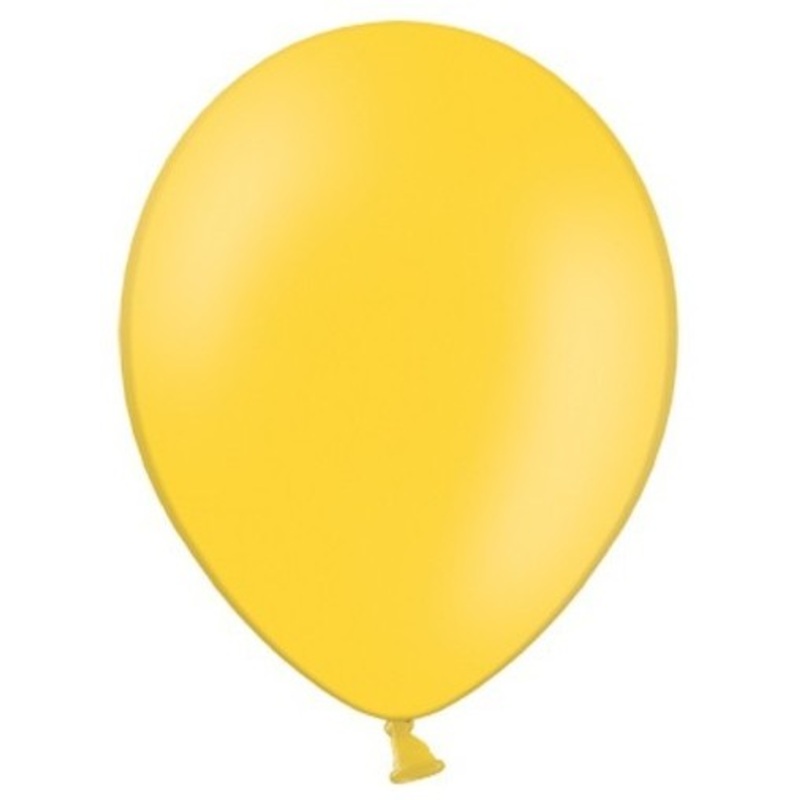 10 party star balloons yellow 30cm