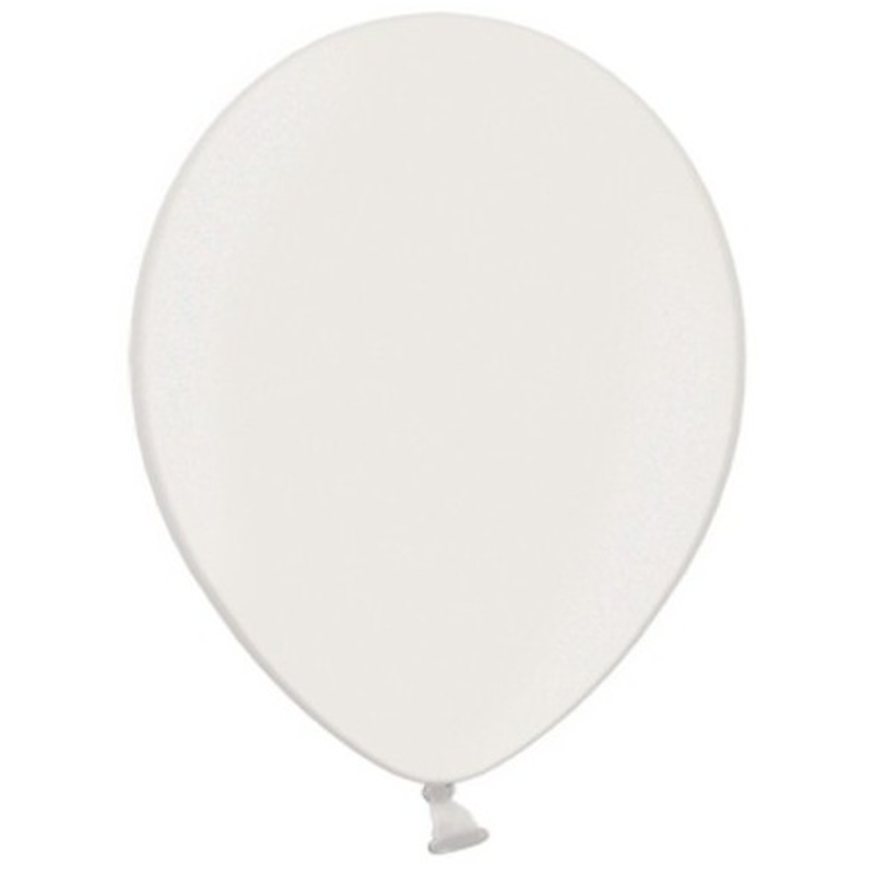 10 party star metallic balloons white 30cm