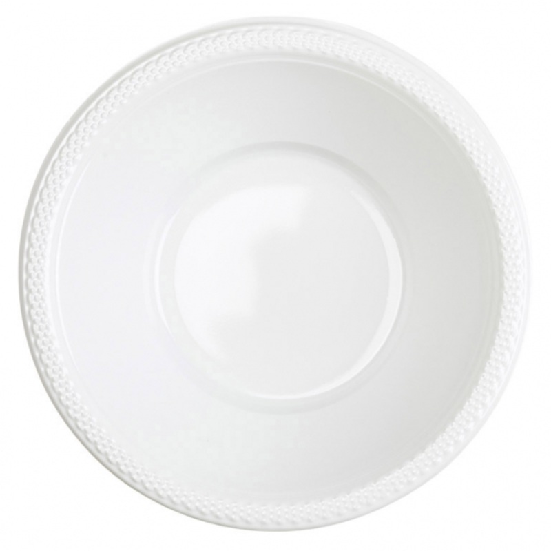 10 plastic bowls Mila white 355ml