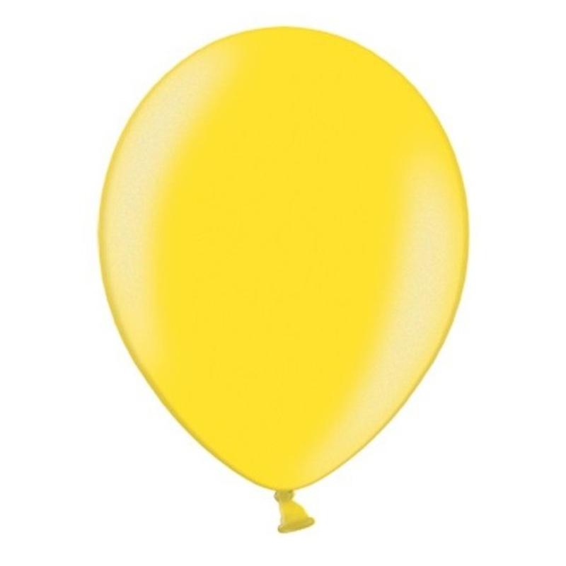 100 balloons lemon yellow metallic 12cm