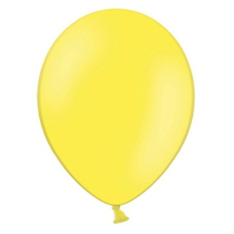 100 celebration balloons lemon yellow 23cm