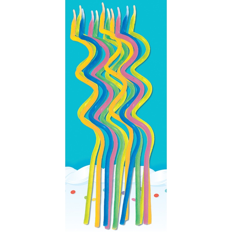 12 colored spiral candles 12.7cm