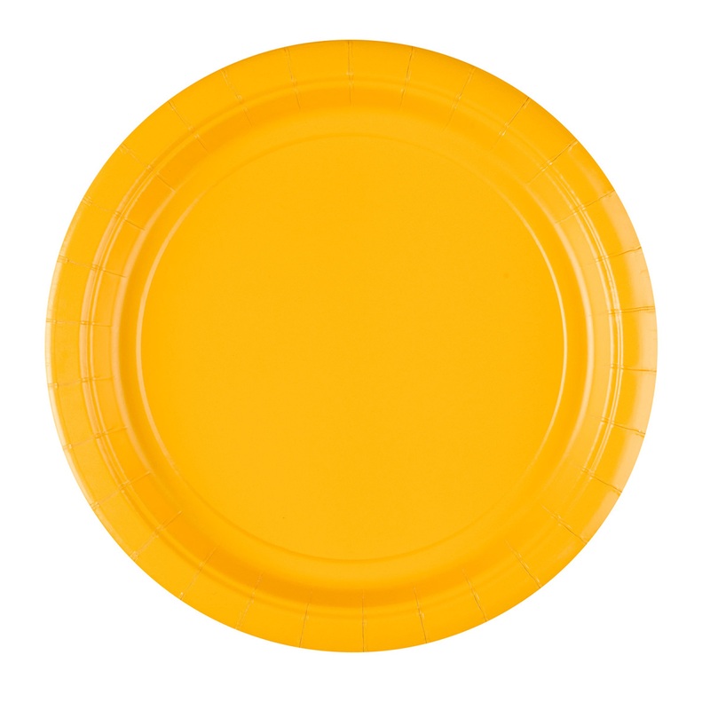 20 paper plates sun yellow 22.8cm