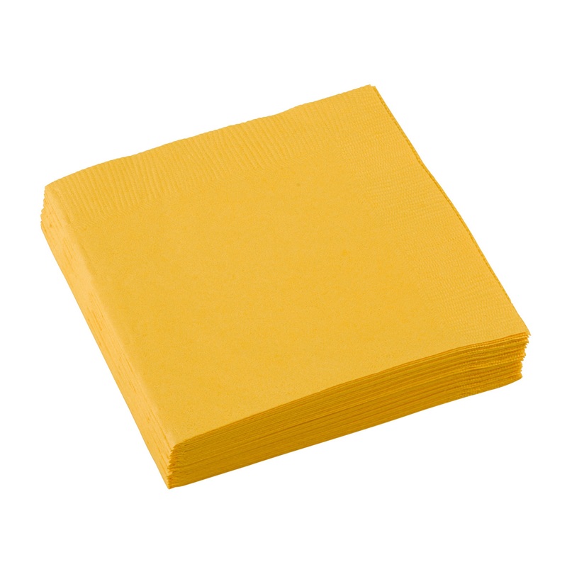 20 party buffet paper napkins sun yellow