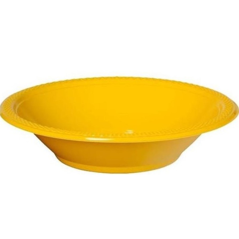 20 yellow plastic bowls Basel 355ml