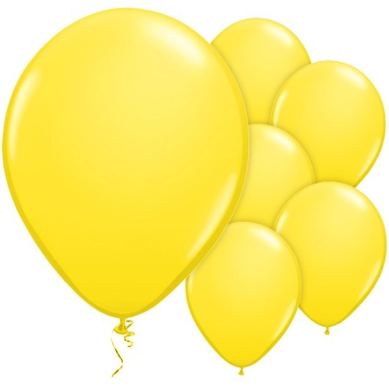 25 yellow latex balloons 28cm