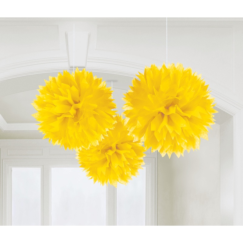 3 Romance pompoms yellow
