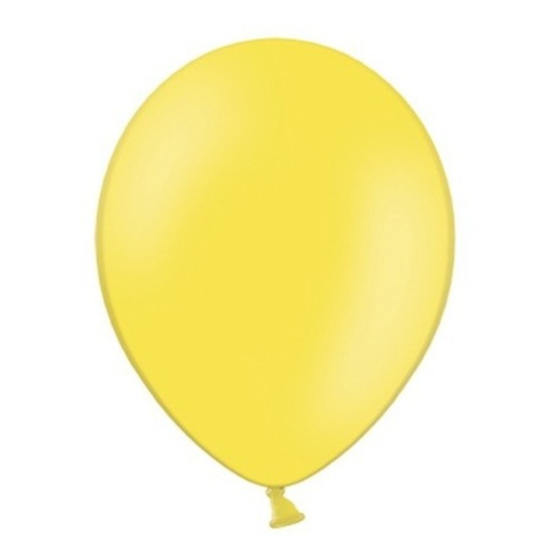 50 party star balloons lemon yellow 27cm