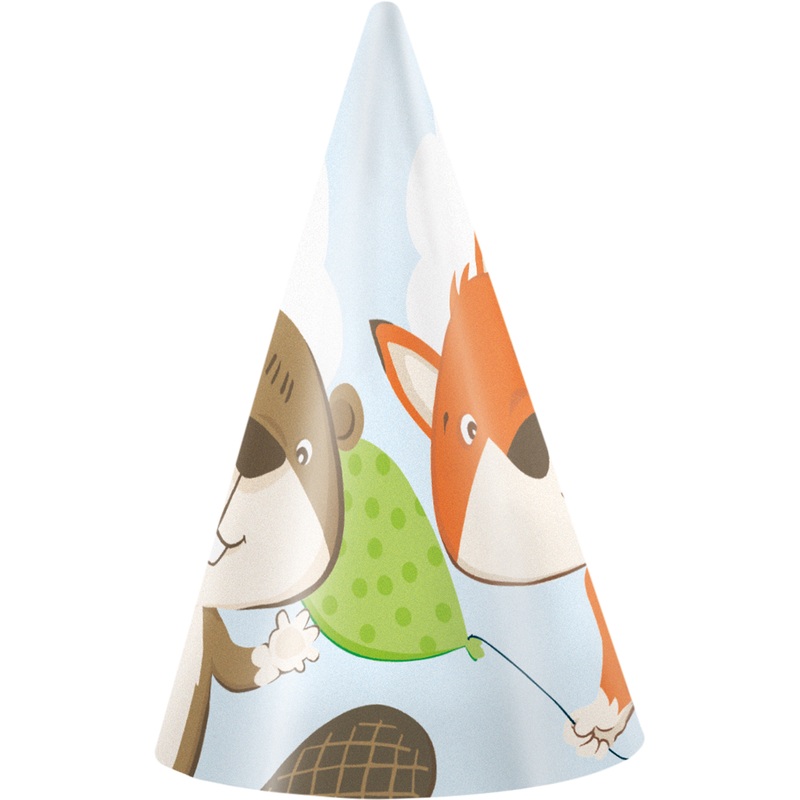 8 party hats fox & beaver