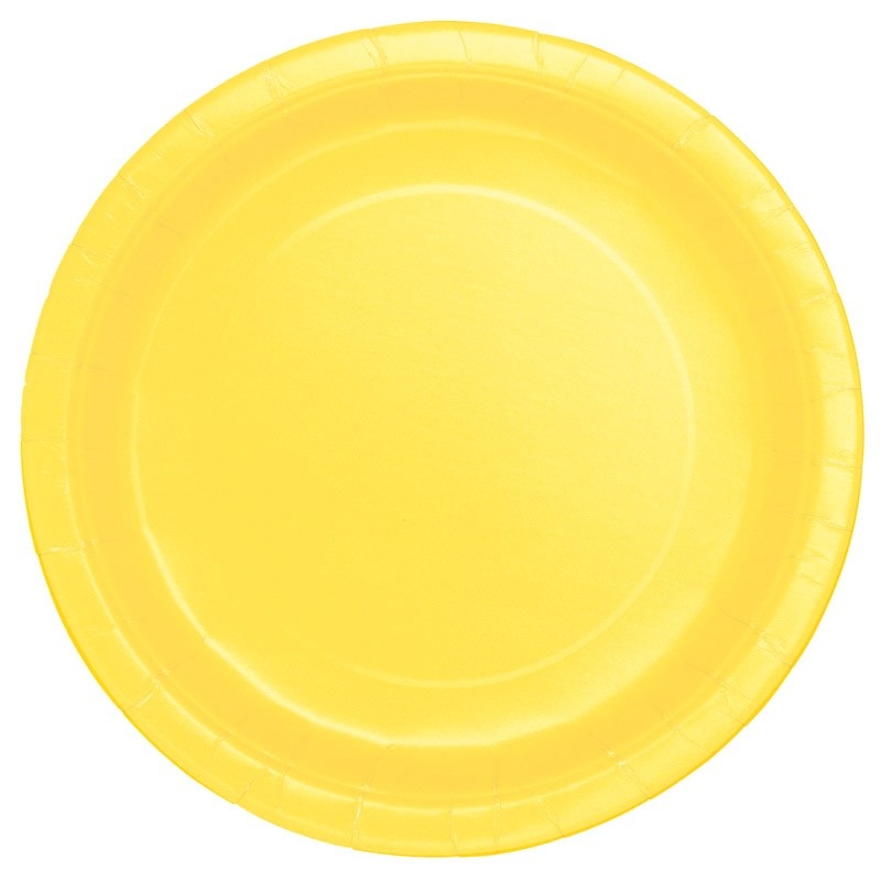 8 plates Vera lemon yellow 23cm