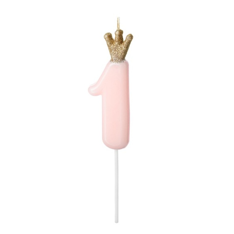 Birthday Queen number 1 cake candle 9.5cm