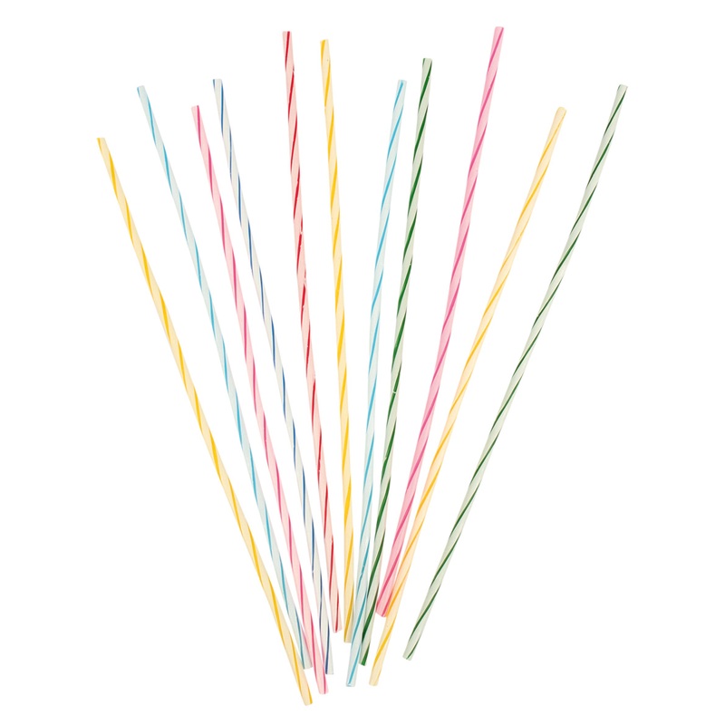 Colorful Mikado candles Rainbow Party 24 pieces
