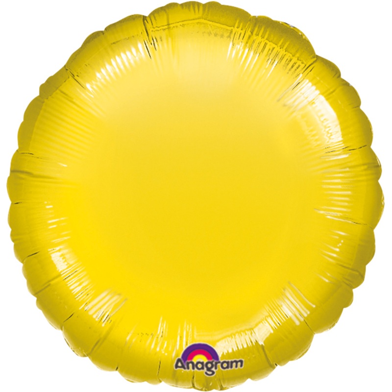 Foil balloon in yellow round