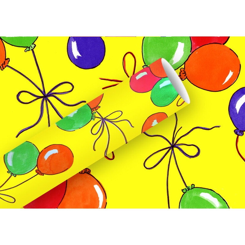 Geschenkpapier Luftballons gelb 2mx70cm